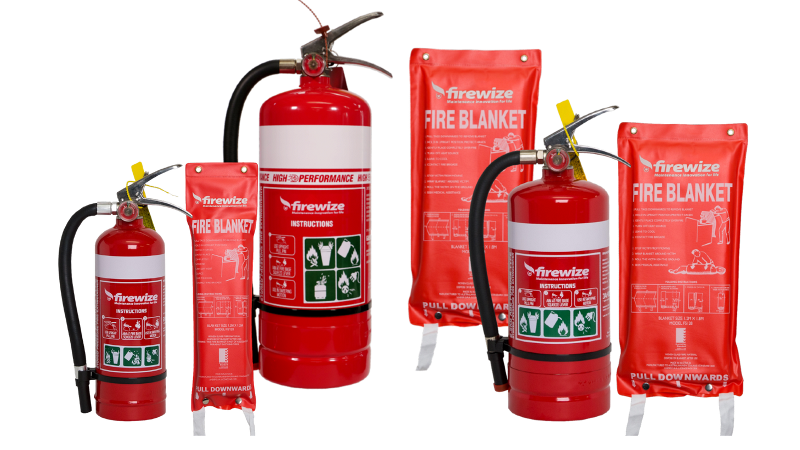 Fire Extinguisher and Blanket Combo Packs