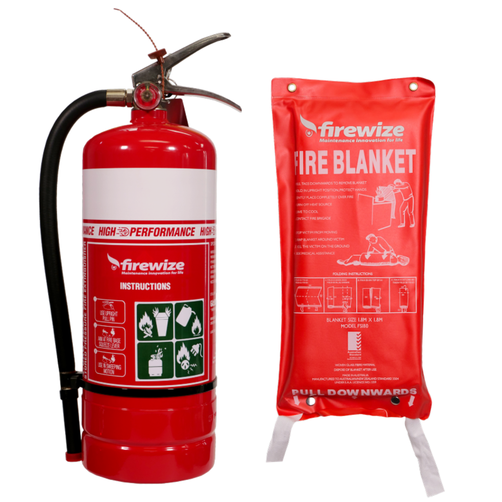 Dry Powder 4.5KG ABCE & 1.8m x 1.8m Fire Blanket