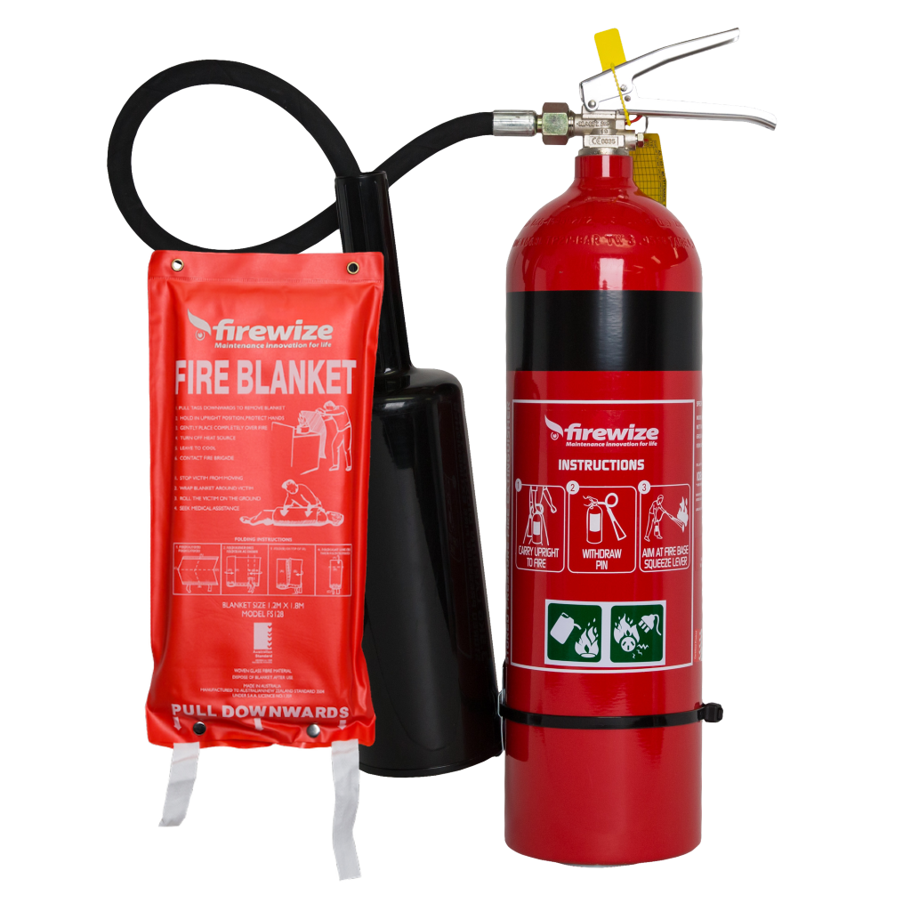 CO2 Extinguisher and Fire Blanket Kit
