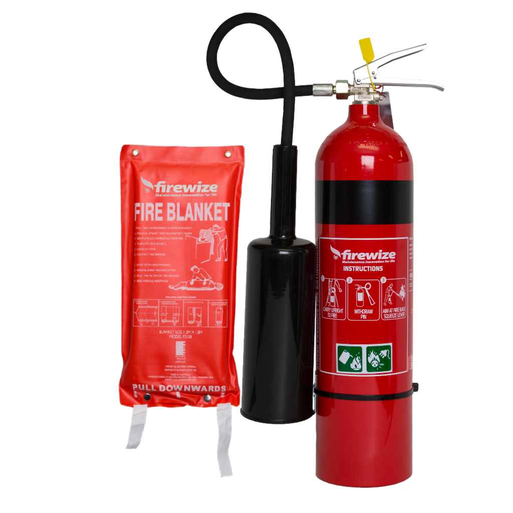 CO2 Extinguisher and Fire Blanket Kit