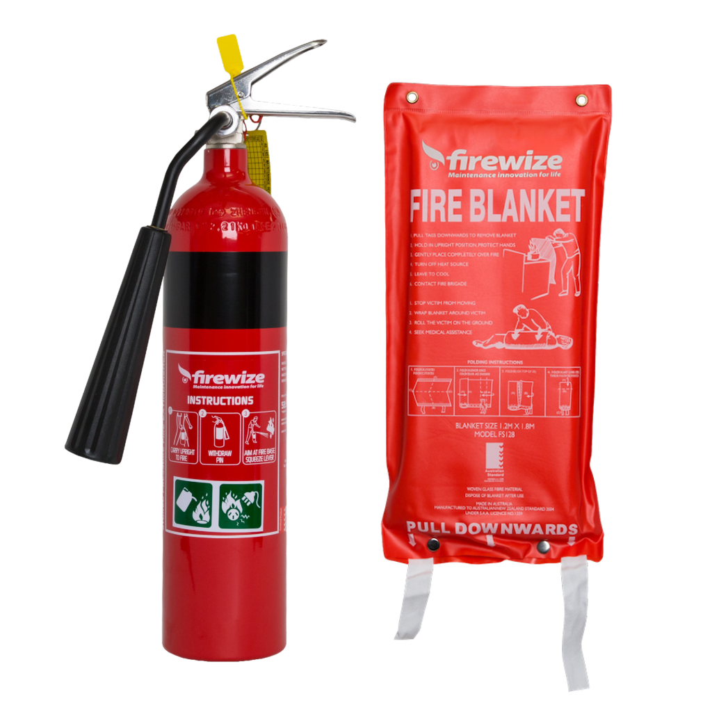 CO2 Extinguisher and Fire Blanket Kit