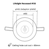 Recessed Circular Emergency Light (Spitfire)