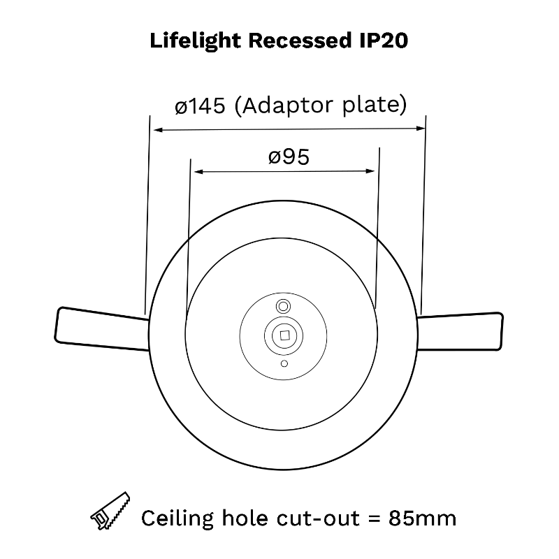 Recessed Circular Emergency Light (Spitfire)