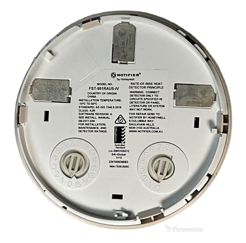 Notifier FST-951 Heat Thermal Detector Rear