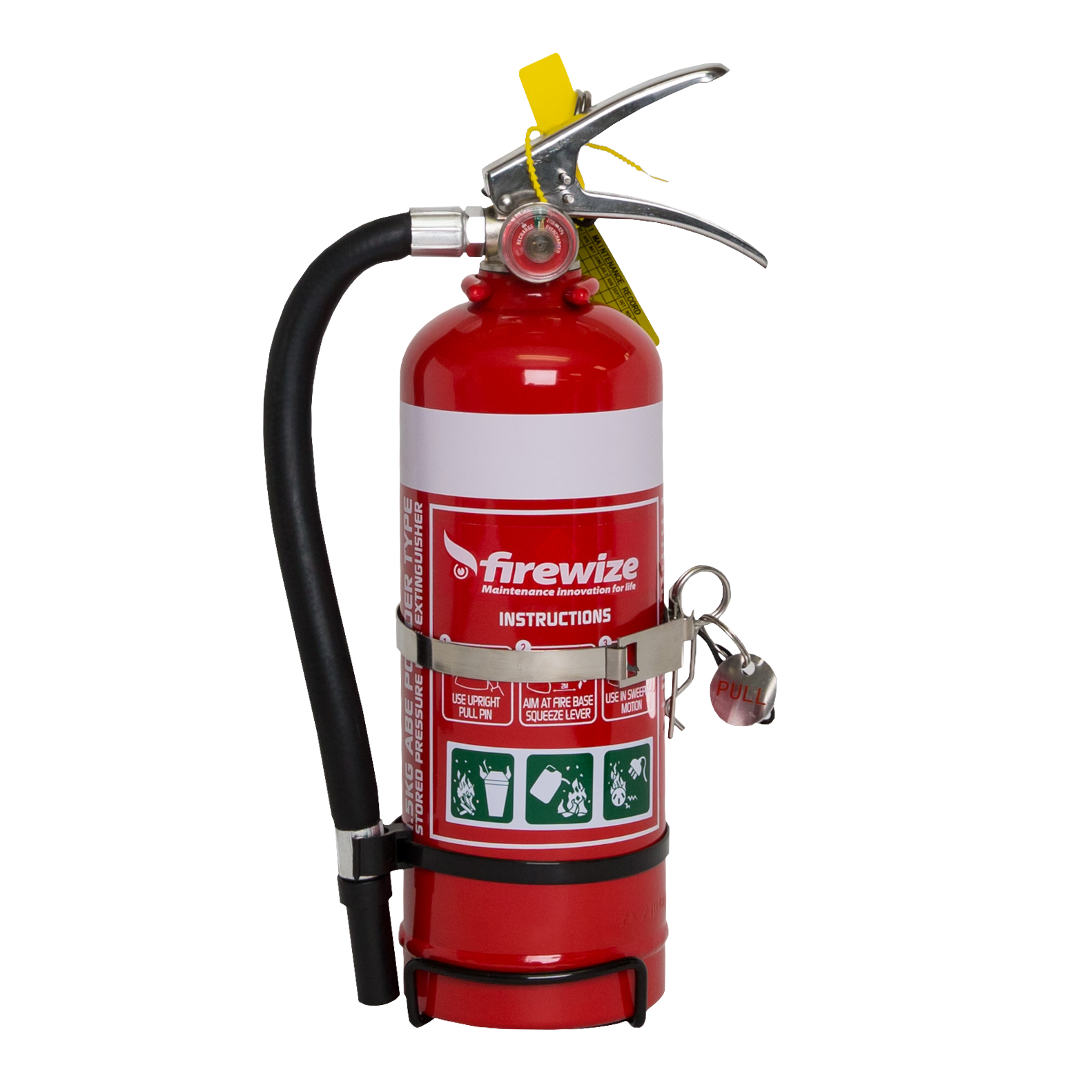 Multi Purpose 1.5kg Dry Powder Fire Extinguisher with Bracket