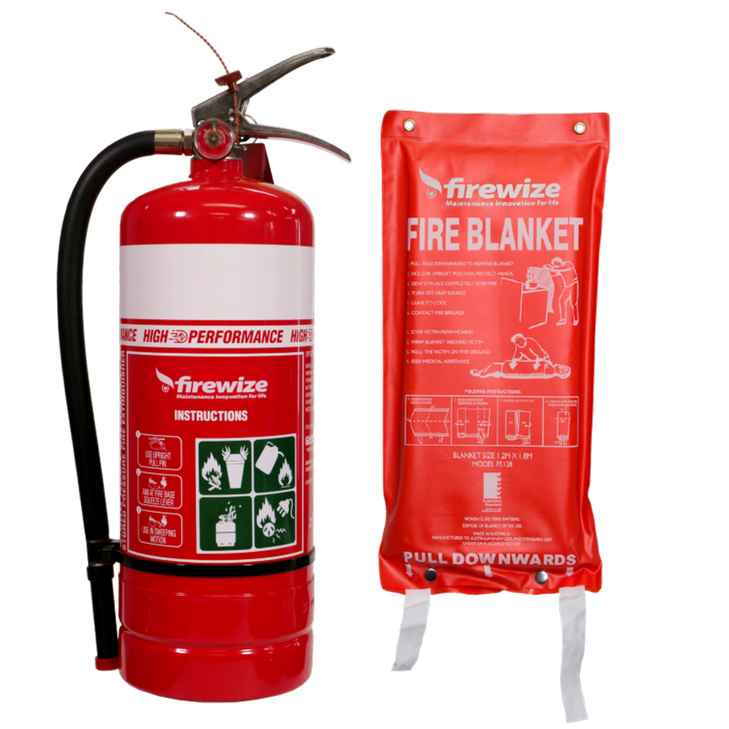 Dry Powder 4.5Kg Extinguisher & 1.2mX1.8m Fire Blanket