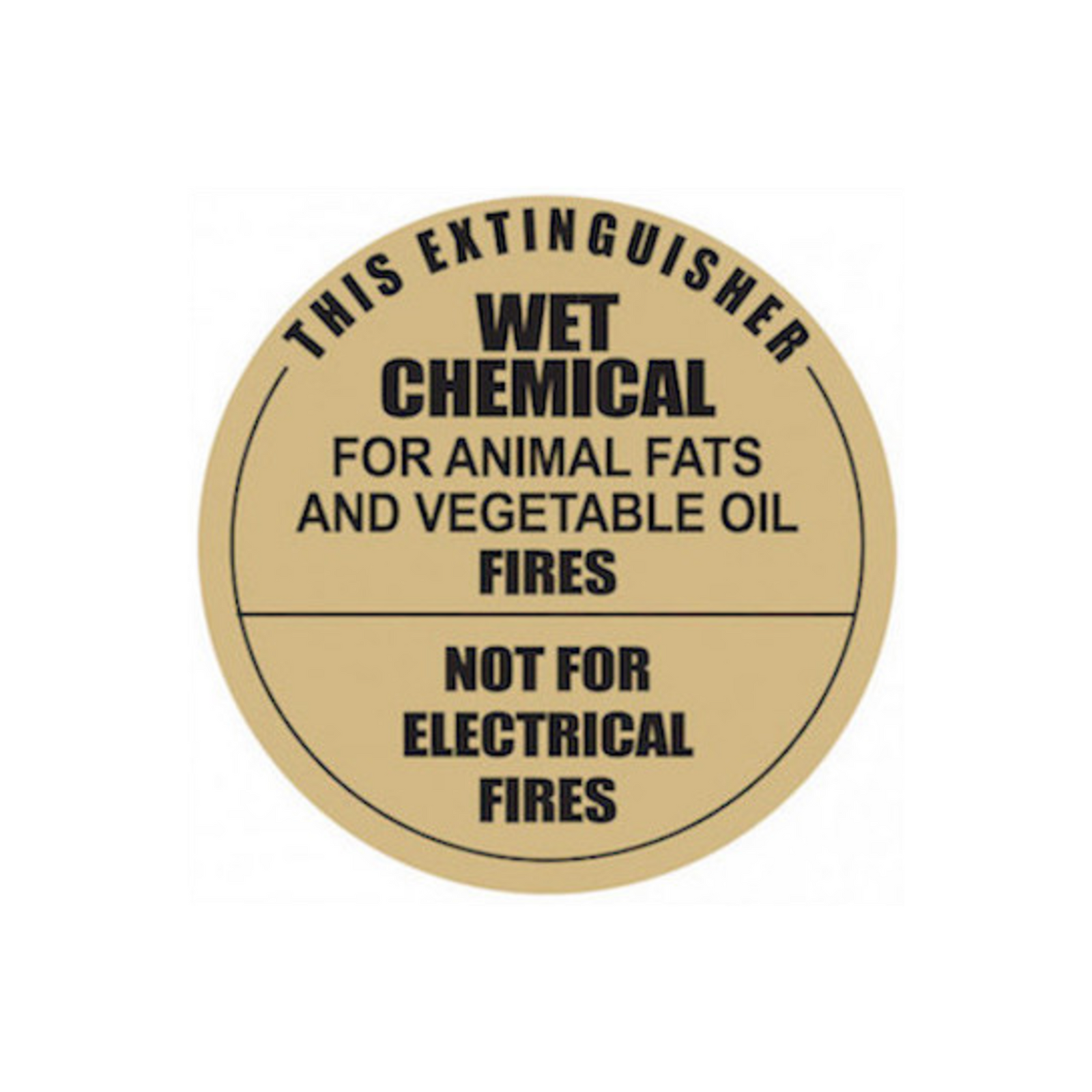 Identification Sign Wet Chemical