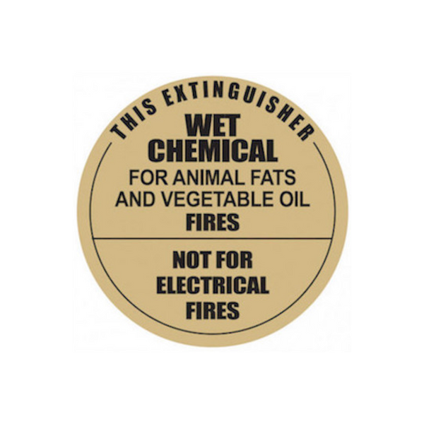 Identification Sign, Wet Chemical (WC) I Firewize