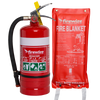 Dry Powder ABE fire extinguisher and fire blanket 1.2m x 1.8m