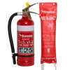 Dry PowderABE 1.5kg fire extinguisher and fire blanket 1.2m x 1.2m